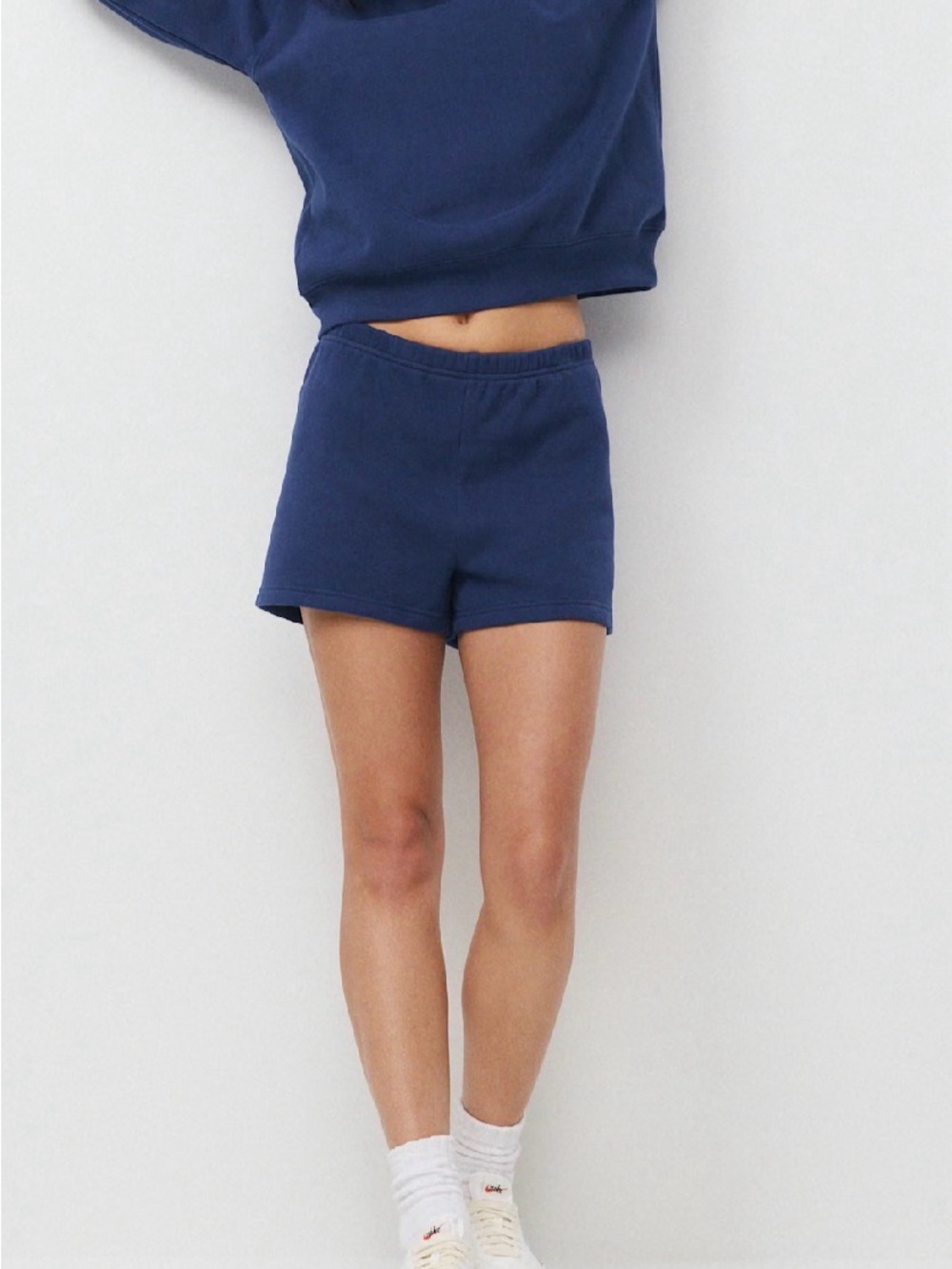 Aritzia TNA Cozy AF Shorts Navy